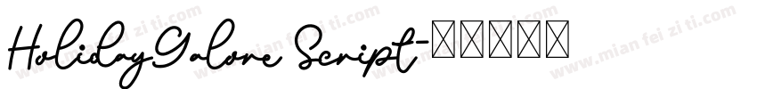 HolidayGalore Script字体转换